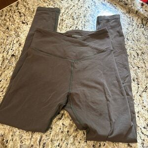 Dark green/brown Aeropostale crossover leggings
